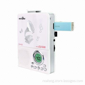 FM Radio Cassette Player with LCD, 76 to 108MHz FM Frequency